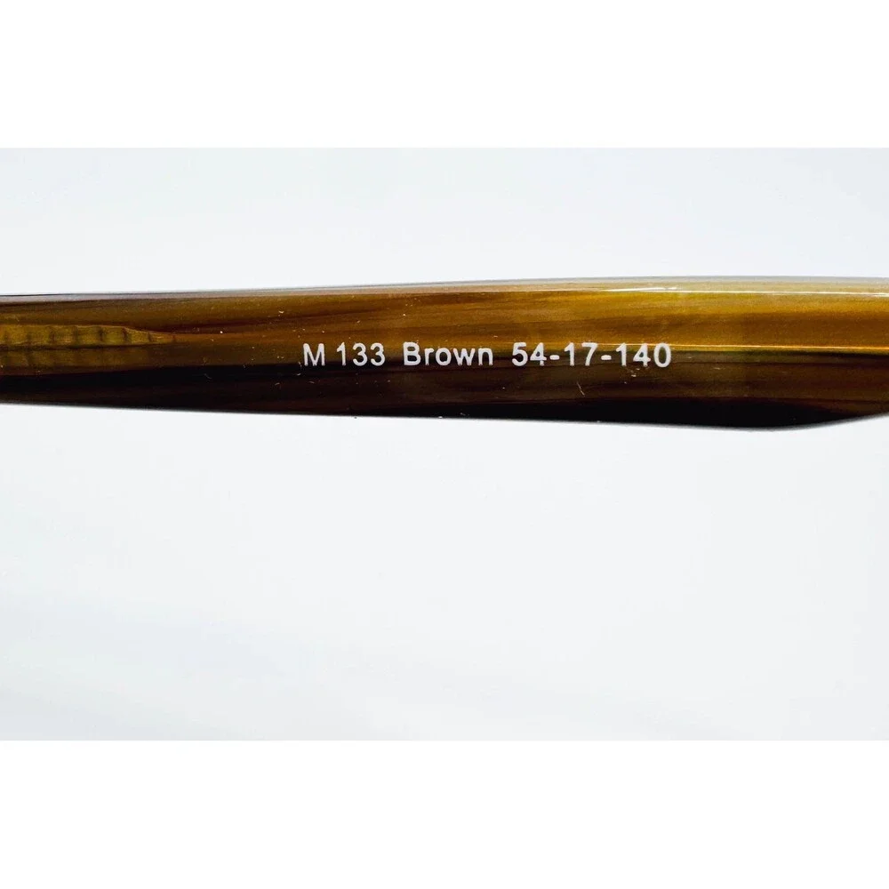 Unbranded Eyeglasses Mens Brown Gold Half Rim M133 54-17-140